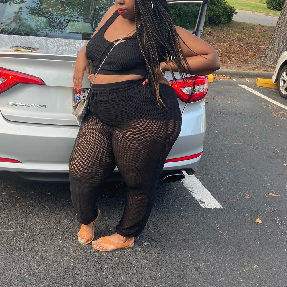 2 piece Net Black Set